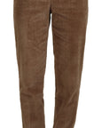 Dolce & Gabbana Elegant Brown Corduroy Pants for Sophisticated Style