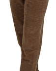 Dolce & Gabbana Elegant Brown Corduroy Pants for Sophisticated Style