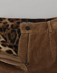 Dolce & Gabbana Elegant Brown Corduroy Pants for Sophisticated Style