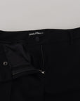 Dolce & Gabbana Elegant Black Wool-Silk Blend Trousers