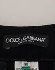 Dolce & Gabbana Elegant Black Wool-Silk Blend Trousers