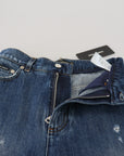 Dolce & Gabbana Elegant Tattered Denim Jeans
