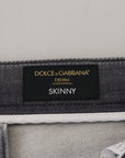 Dolce & Gabbana Elegant Gray Washed Cotton Blend Pants