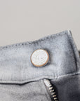 Dolce & Gabbana Elegant Gray Washed Cotton Blend Pants