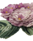 Dolce & Gabbana Elegant Purple Floral Silk Blend Brooch