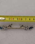 Dolce & Gabbana Elegant Sterling Silver Glass Brooch