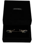 Dolce & Gabbana Elegant Sterling Silver Glass Brooch