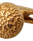Dolce & Gabbana Elegant Gold Plated Brass Men's Cufflinks