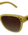 Dolce & Gabbana Chic Yellow Acetate Gradient Sunglasses