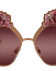 Dolce & Gabbana Chic Rose Sequin Embroidered Sunglasses