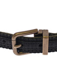 Dolce & Gabbana Elegant Blue Leather-Cotton Blend Men's Belt