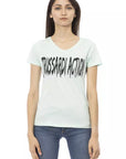 Trussardi Action Light Blue Cotton Women T-Shirt