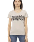 Trussardi Action Beige Cotton Women T-Shirt