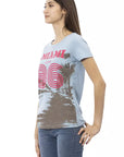 Trussardi Action Light Blue Cotton Women T-Shirt
