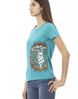 Trussardi Action Light Blue Cotton Women T-Shirt