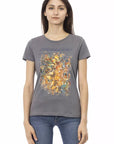Trussardi Action Gray Cotton Women T-Shirt
