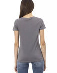 Trussardi Action Gray Cotton Women T-Shirt