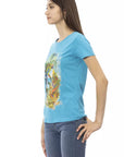 Trussardi Action Light Blue Cotton Women T-Shirt