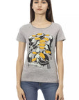 Trussardi Action Gray Cotton Women T-Shirt