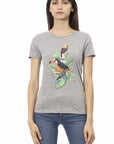 Trussardi Action Gray Cotton Women T-Shirt