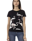Trussardi Action Chic Black Short Sleeve Round Neck Tee