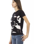 Trussardi Action Chic Black Short Sleeve Round Neck Tee