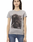 Trussardi Action Gray Cotton Women T-Shirt
