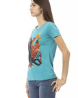 Trussardi Action Light Blue Cotton Women T-Shirt