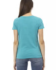 Trussardi Action Light Blue Cotton Women T-Shirt