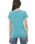 Trussardi Action Light Blue Cotton Women T-Shirt