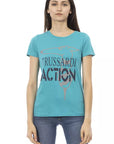Trussardi Action Light Blue Cotton Women T-Shirt