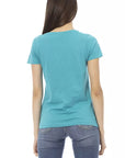 Trussardi Action Light Blue Cotton Women T-Shirt