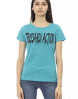 Trussardi Action Light Blue Cotton Women T-Shirt