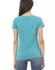 Trussardi Action Light Blue Cotton Women T-Shirt
