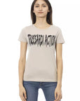 Trussardi Action Beige Cotton Women T-Shirt