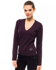 Montana Blu Purple Wool Women Sweater
