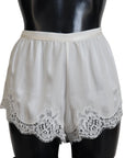 Dolce & Gabbana Elegant White Lace Lingerie Shorts