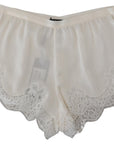 Dolce & Gabbana Elegant White Lace Lingerie Shorts