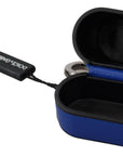 Dolce & Gabbana Elegant Blue Leather Airpods Case