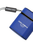 Dolce & Gabbana Elegant Blue Leather Airpods Case
