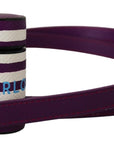 Dolce & Gabbana Chic Purple Leather Airpods Case