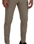 Dolce & Gabbana Stunning Beige Italian Cotton Trousers