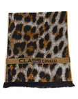 Cavalli Class Brown Wool Men Scarf