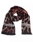 Cavalli Class Burgundy Wool Men Scarf