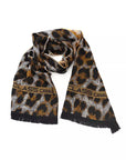 Cavalli Class Brown Wool Men Scarf
