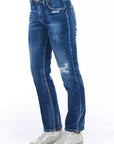 Frankie Morello Blue Cotton Women Jeans