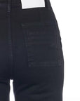 Frankie Morello Black Cotton Women Cropped Trouser