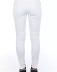 Frankie Morello White Cotton Women Jeans