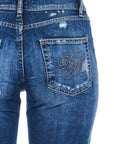Frankie Morello Blue Cotton Women Jeans