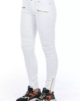Frankie Morello White Cotton Women Jeans